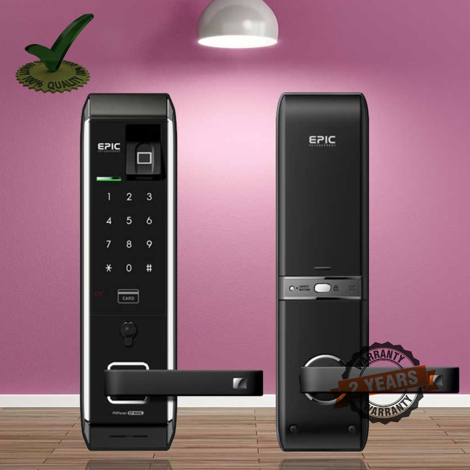 Epic EF-8000LB Motorised 3Bullet Finger Print Door Lock Epic EF-8000LB Motorised 3Bullet Finger Print Door Lock